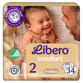 Libero Fraldas Comfort 2 (3-6KG) X34unid.