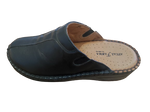 AtualConforto Chinelo em Pele Preto