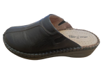 AtualConforto Chinelo em Pele Castanho
