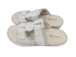 Atualconforto Chinelo em Pele Branco Aberto