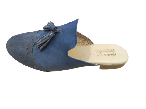 Atualconforto Chinelo em Pele  Azul