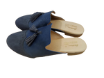 Atualconforto Chinelo em Pele  Azul