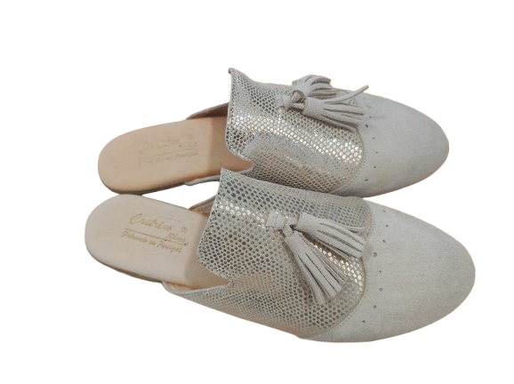 Atualconforto Chinelo em Pele  Bege