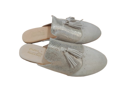 Atualconforto Chinelo em Pele  Bege