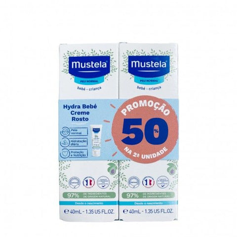 Mustela Bebé Hydra Rosto 2x40ml