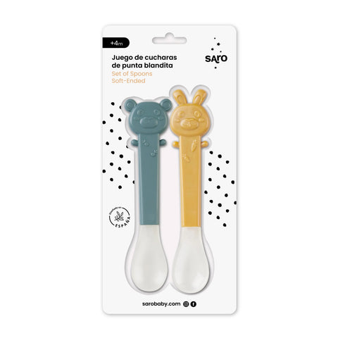 Saro Primeira Colher de Ponta Macia 4m+ 2unid