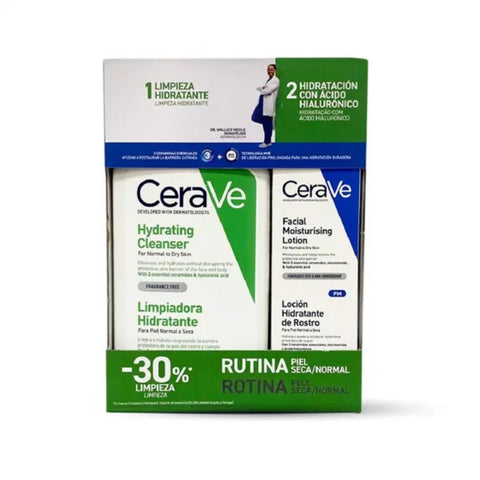 Cerave Espuma de Limpeza 473ml + Loção Hidrante Rosto 52ml PACK ECONÓMICO