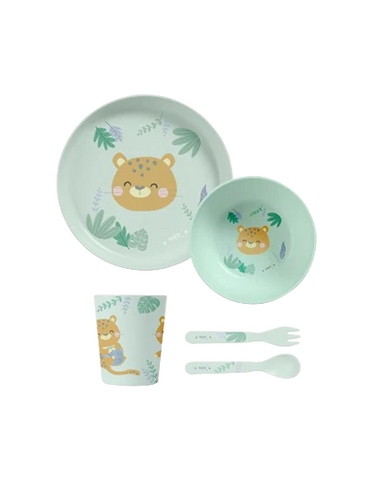 Saro Conjunto de Louças 5 Peças Jungle Cheetahs