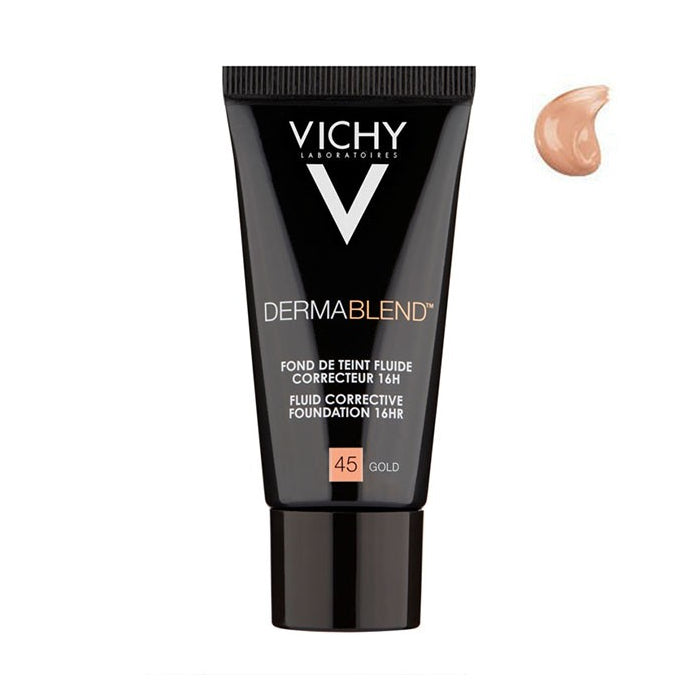 Vichy Dermablend Fond Teint Fluid Foundation Color 45 Gold 30ml