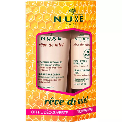 Nuxe Revê de Miel Lipstick and Hand Cream Promotional Pack