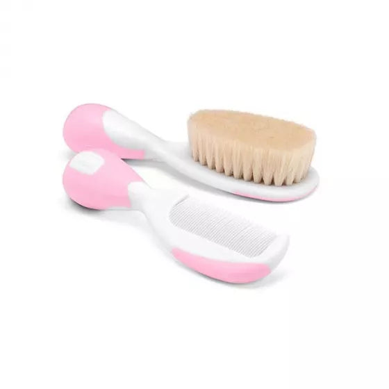 Chicco Brush and Comb Pink Bristle 0m+