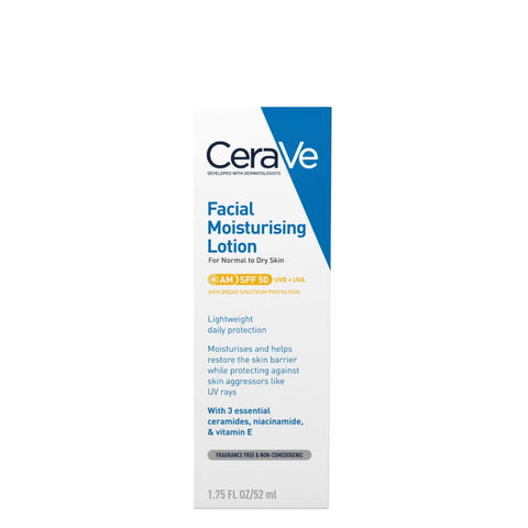 Cerave Loção Facial Hidratante e Protetora SPF50 52ml