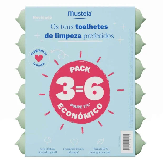 Mustela Bio Pack Toalhetes de Limpeza 6x60unid.