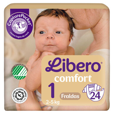 Libero Fraldas Comfort 1 (2-5KG) X24unid.