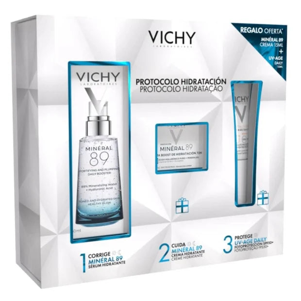 Vichy Mineral Hydration Set 89 Serum + Cream + Protector