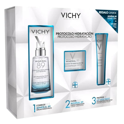Vichy Mineral Hydration Set 89 Serum + Cream + Protector