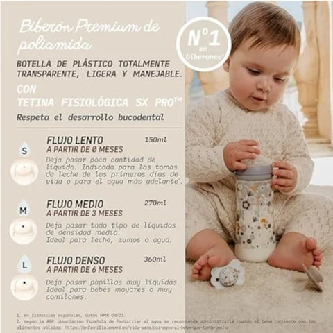 Suavinex Selection Wonderland Biberão Silicone Anticólicas 270ml +3M M