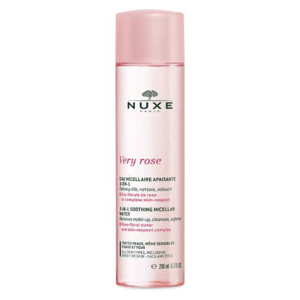 Nuxe Very Rose Água Micelar Desmaquilhante Calmante 3 em 1 200ml