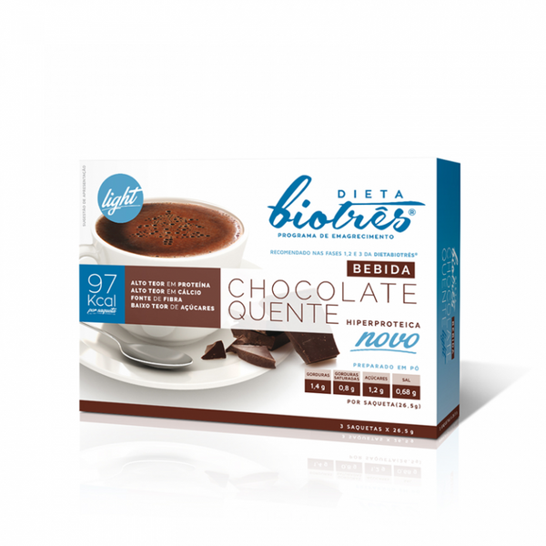 Biotrês Hot Chocolate 3 sachets x 26.5G