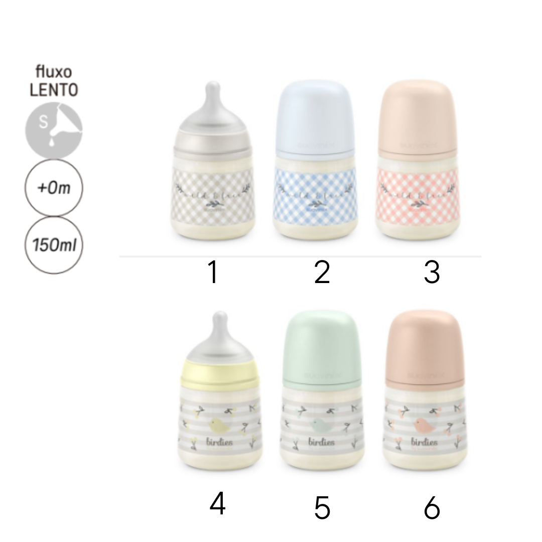 Suavinex Prints Biberão Tetina Silicone AntiCólica 150ml