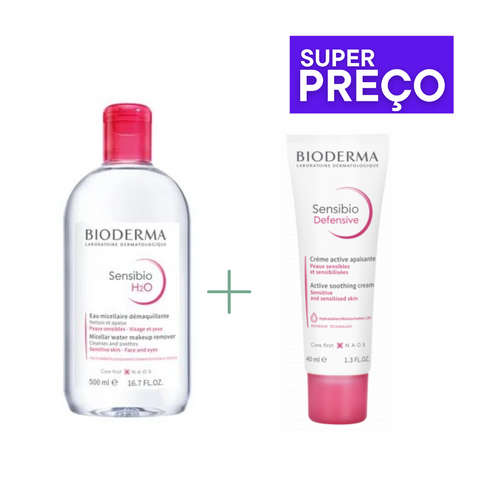 Bioderma SUPER PREÇO Sensibio H2O Água Micelar 500ml & Difensive 40ml