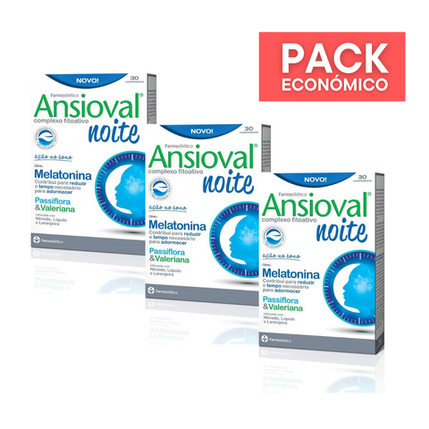Ansioval Noite 30 comprimidos X3 PACK ECONÓMICO