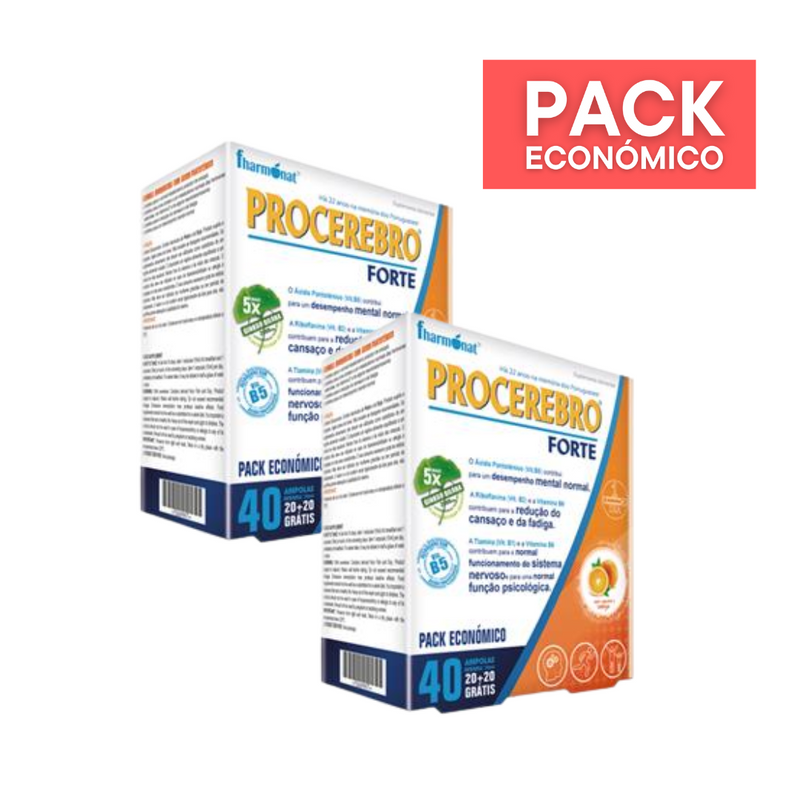 Procerebro Multivitaminico 40 ampolas X2 PACK ECONÓMICO