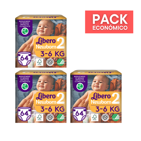 Libero Diapers Newborn 2 (3-6KG) X34 units.