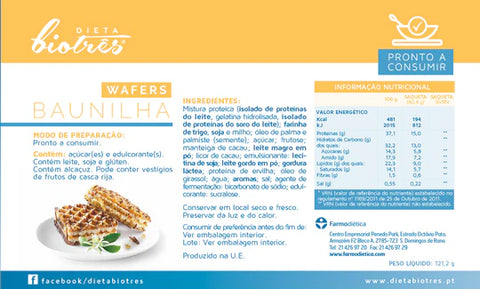 Biotrês Wafers Baunilha 3*42g