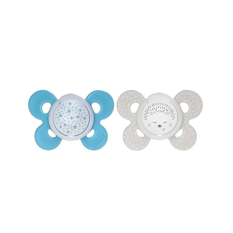 Chicco Physio Comfort Night Silicone Pacifiers Boy 16-36M